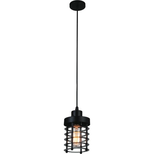 Cwi Lighting Bray 1 Light Down Mini Pendant With Black Finish 9607P4-1-101 - main